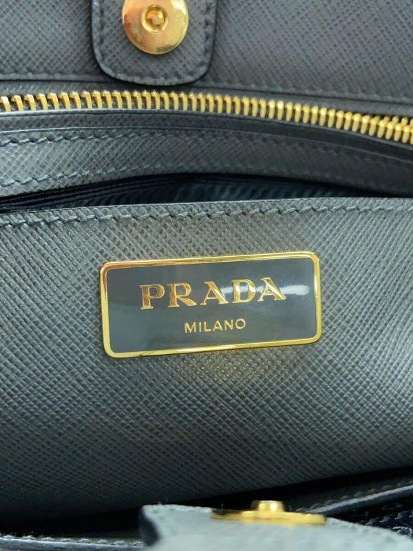 4 Prada Shoulder Bag Leather Blue