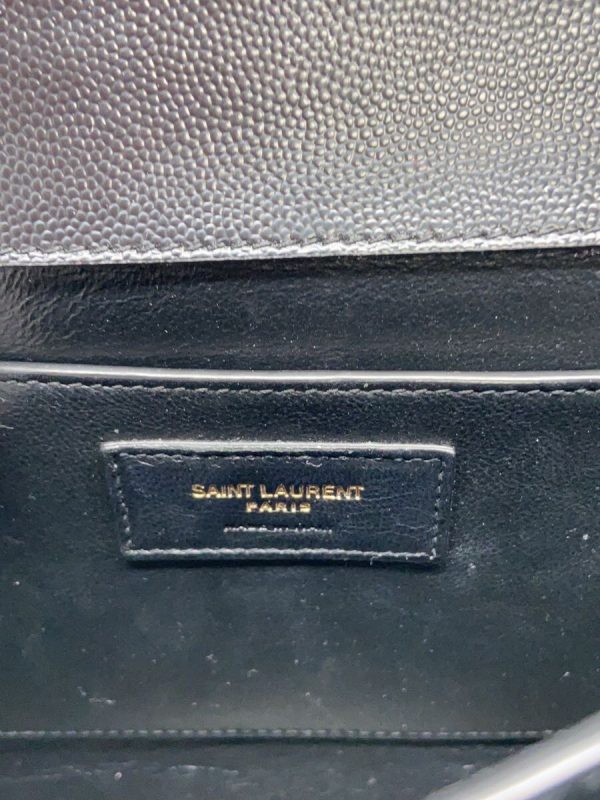 4 Saint Laurent Shoulder Bag Leather Black