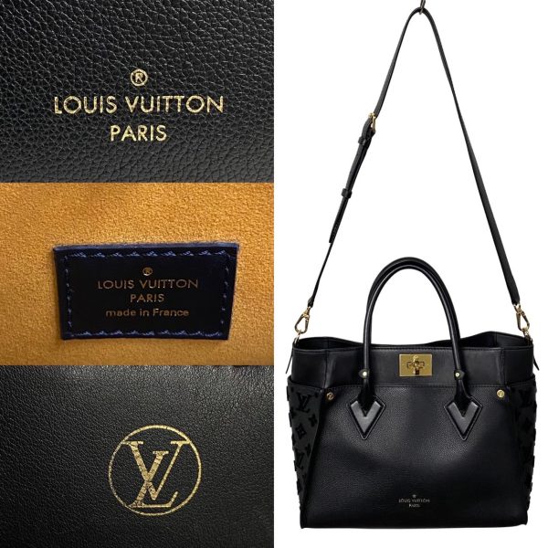 4 Louis Vuitton On My Side MM Leather Shoulder Bag Noir