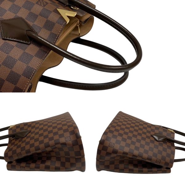 4 Louis Vuitton Kensington Damier Leather Tote Bag Shoulder Bag Brown