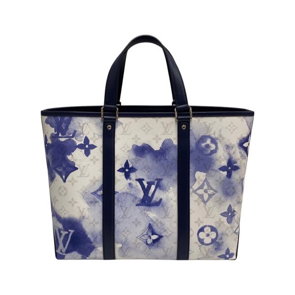 4 Louis Vuitton Monogram Weekend Tote Shoulder Bag Blue