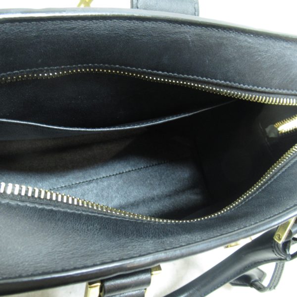 4 Saint Laurent Baby Cabas Handbag Leather Black