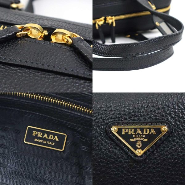 4 Prada Shoulder Bag Leather Black