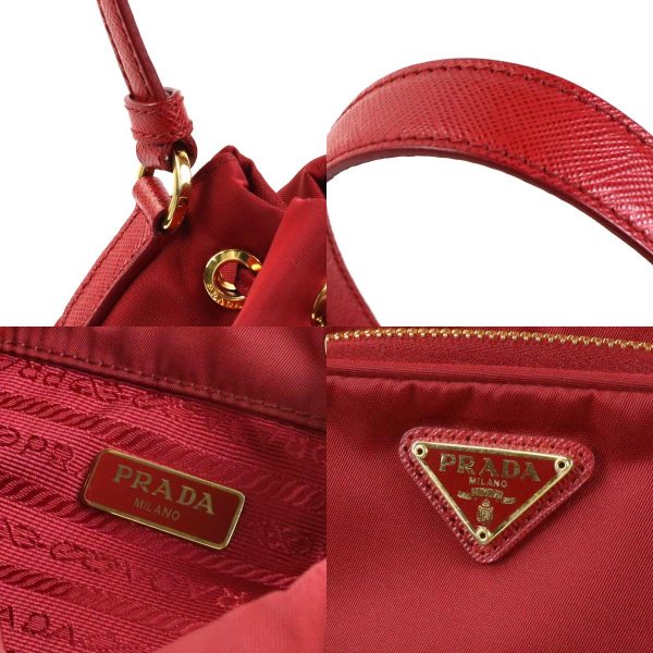 4 Prada Crossbody Shoulder Bag Handbag Nylon Red