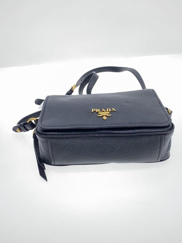 4 Prada Shoulder Bag Leather Black