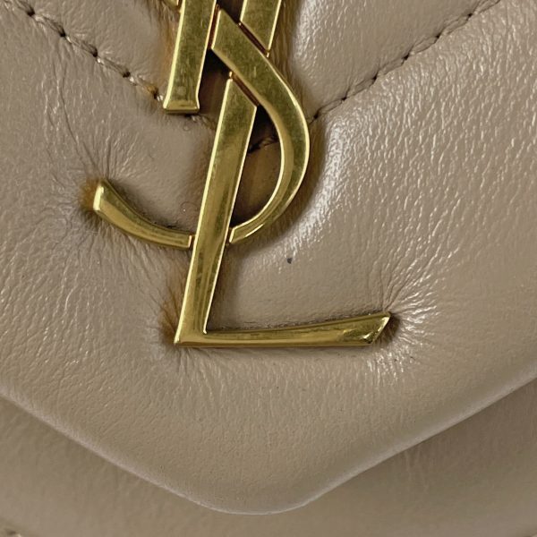 4 Saint Laurent Toy Bag Shoulder Bag Leather Beige