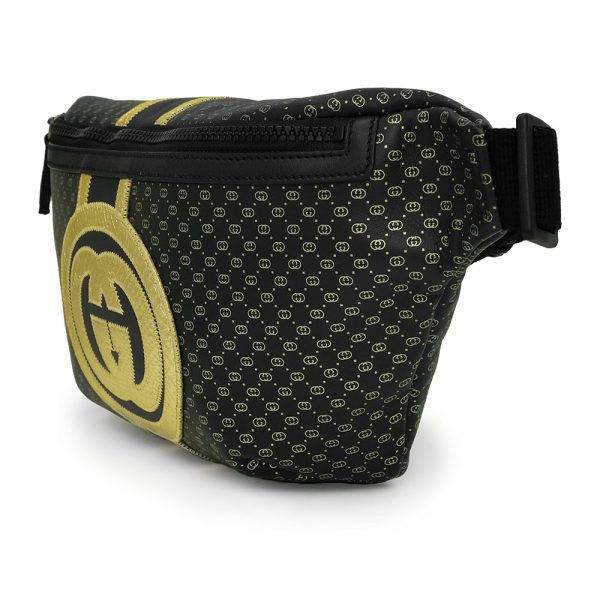 4 Gucci Body Belt Bag Waist Pouch Crossbody Leather Black