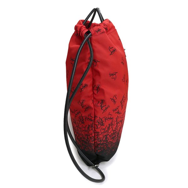 4 Christian Louboutin Backpack Daypack Nylon Red Black