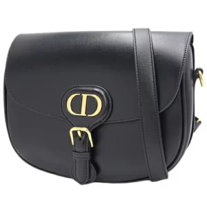 40802070758 1 Celine Double Flap Calf Leather Handbag Navy