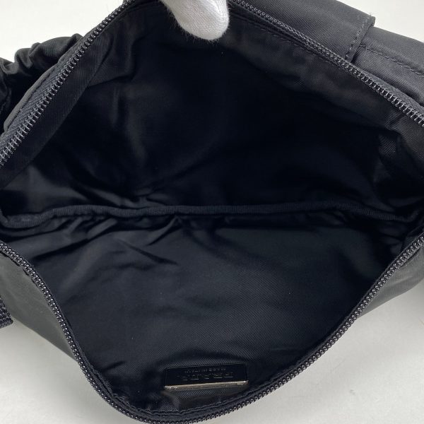 5 Prada Logo Plate Waist Bag Body Bag Tesuto Nylon Nero Black