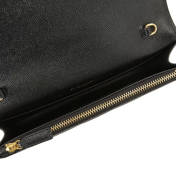 5 Saint Laurent Shoulder Bag Handle Bag Leather Black