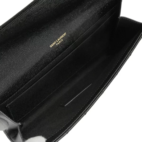 5 Saint Laurent Clutch Pouch Bag Cowhide Black