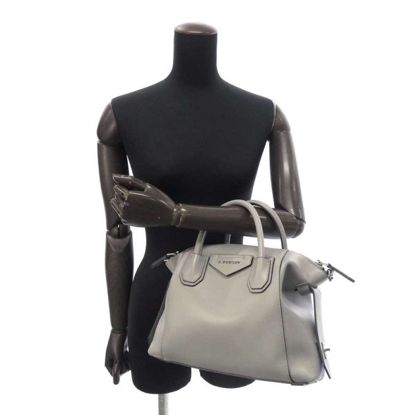 5 Givenchy Handbag Shoulder Bag Leather Gray