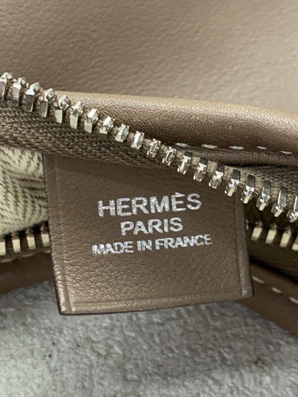 5 Hermes Shoulder Bag Leather Beige