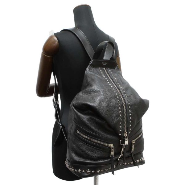 5 Jimmy Choo Backpack Studded Leather Black