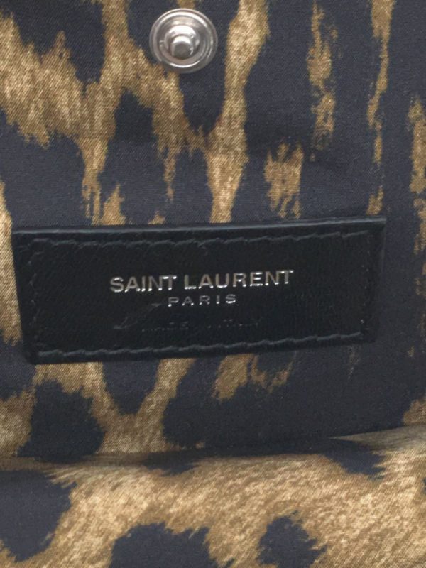 5 Saint Laurent Shoulder Bag 2way Leather Black