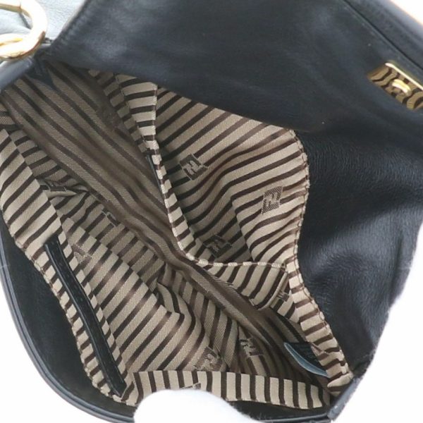 5 Fendi Leather Shoulder Bag Handbag Black