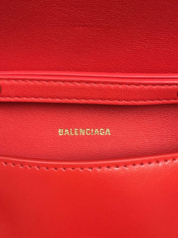 5 Balenciaga Shoulder Bag Leather Red