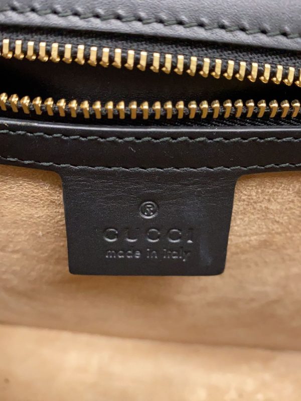 5 Gucci Silvie Shoulder Bag Leather Black