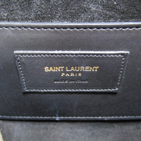 5 Yves Saint Laurent Boston Bag 2way Shoulder Bag Leather Black