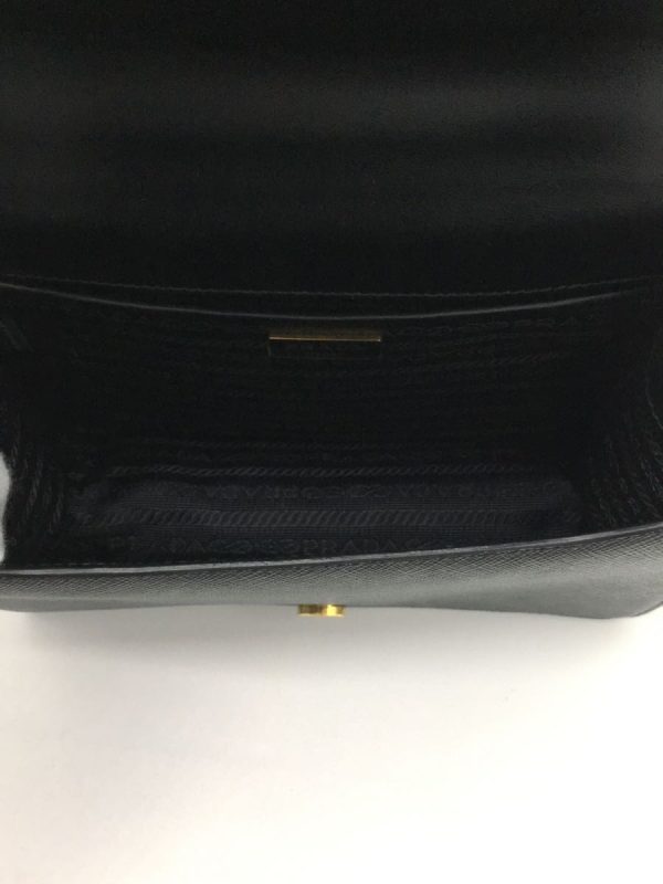 5 Prada Shoulder Bag Leather Black