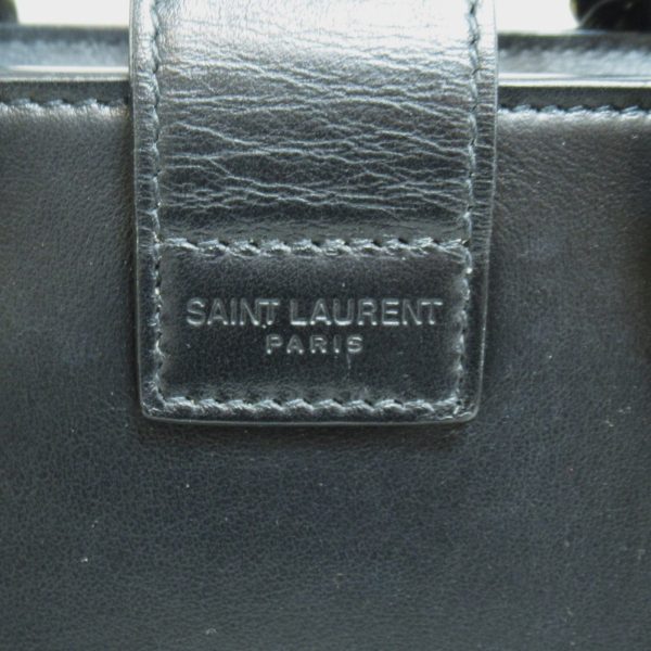 5 Saint Laurent Baby Cabas Handbag Leather Black