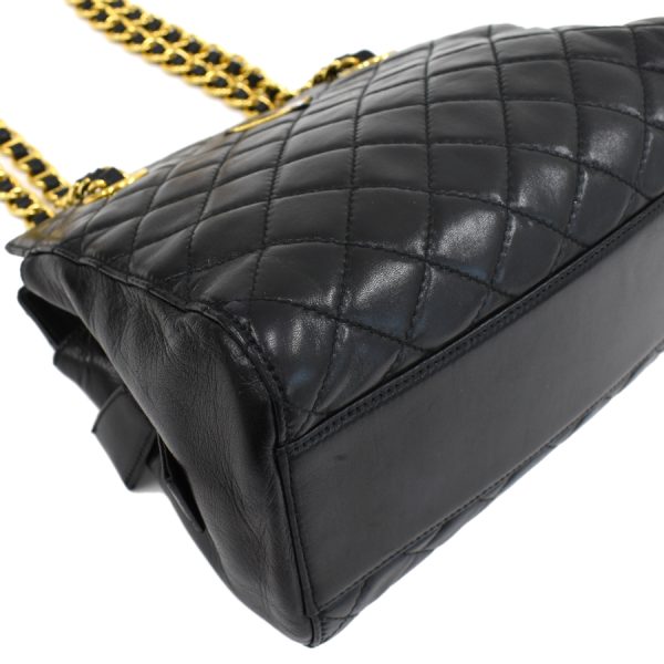 5 Prada Chain Shoulder Bag Leather Black