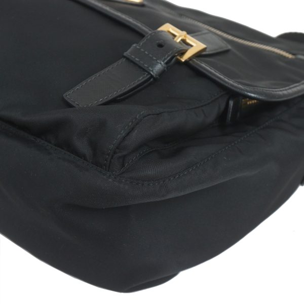 5 Prada Shoulder Bag Nylon Leather Black