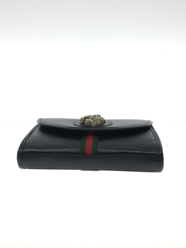 5 Gucci Shoulder Bag Handbag Leather Black