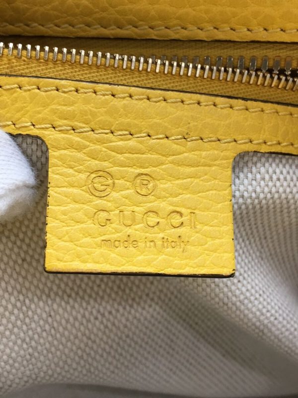 5 Gucci Shoulder Bag Leather Yellow