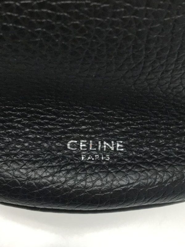 5 Celine Bucket Shoulder Bag 2way Leather Black