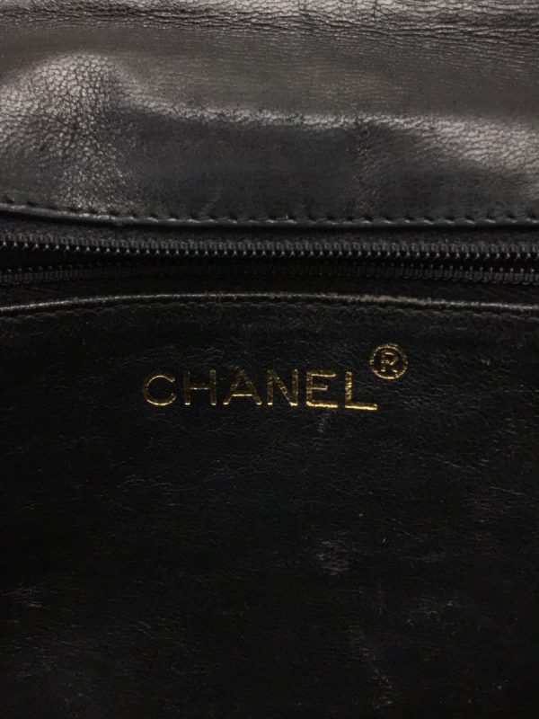 5 Chanel Shoulder Bag Leather Black