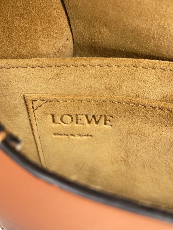 5 Loewe Flap Dirty Shoulder Bag Canvas White