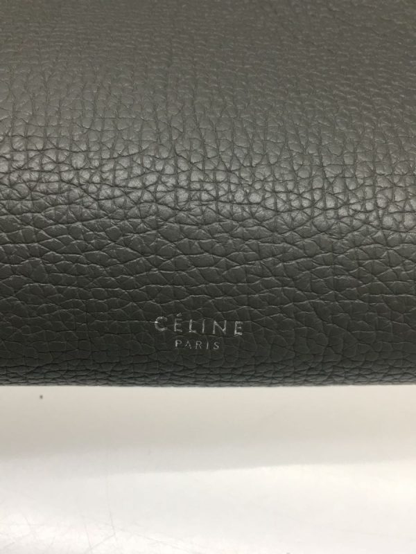 5 Celine Big Bag Shoulder Bag Leather Gray