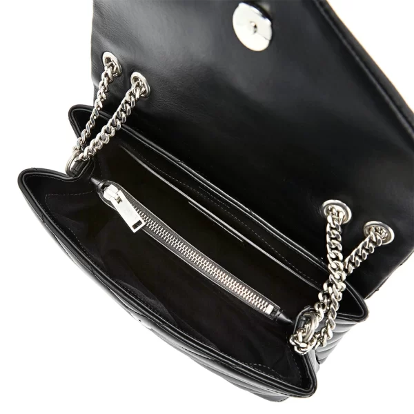 5 Saint Laurent Monogram Matelasse Small Shoulder Bag Black