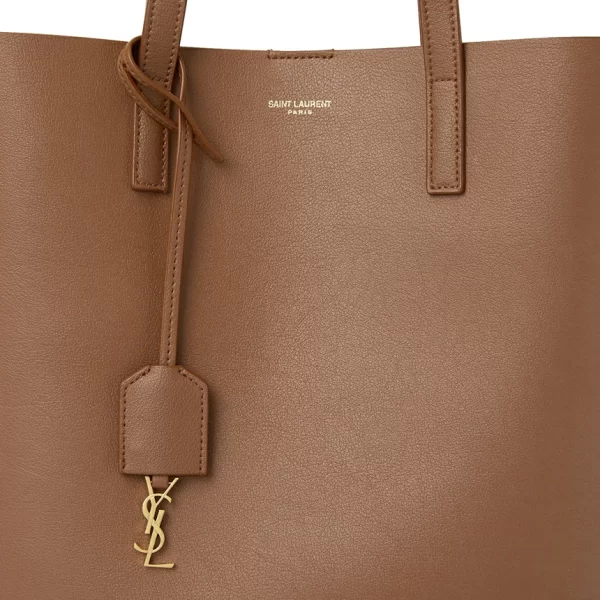 6 Saint Laurent Tote Shoulder Bag Leather Brown