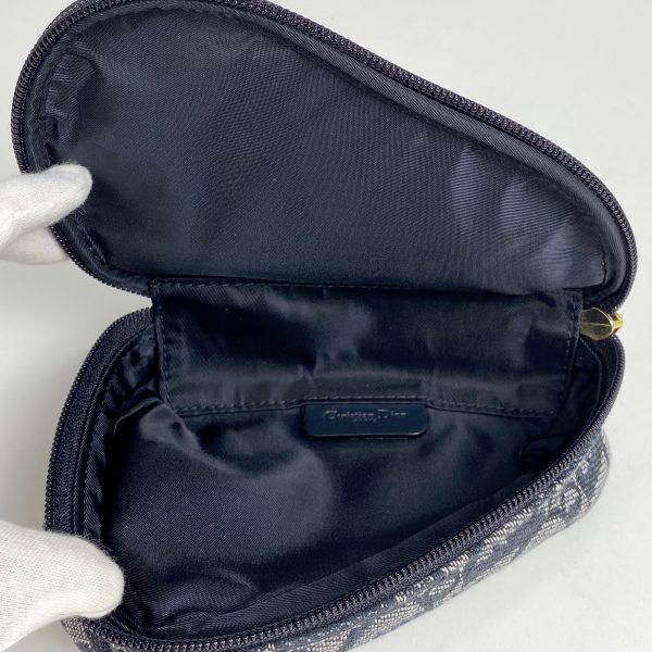 6 Christian Dior Saddle Case Makeup Cosmetics Accessory Pouch Navy