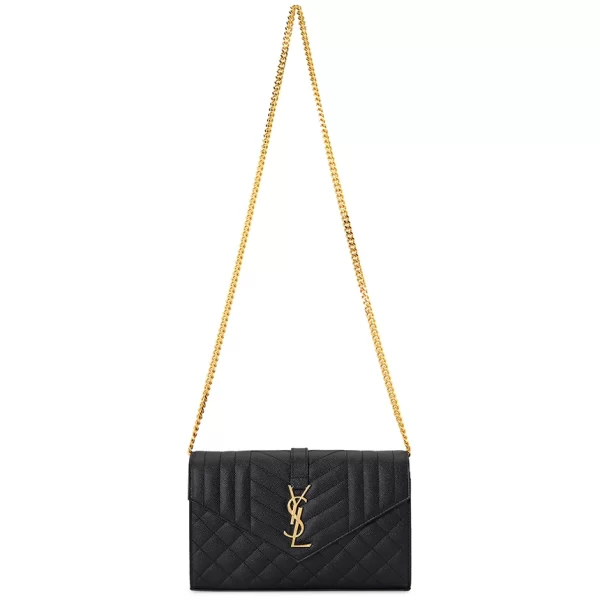 6 Saint Laurent Shoulder Bag Handle Black