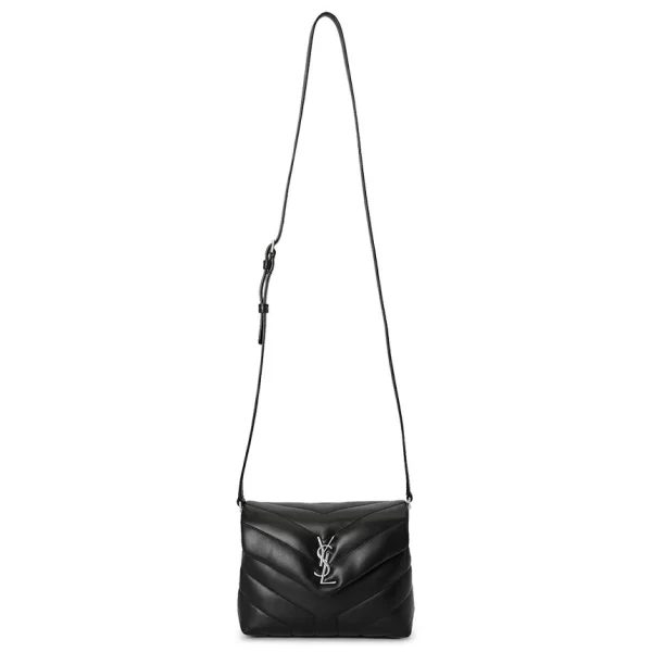 6 Saint Laurent Shoulder Bag Cowhide Black