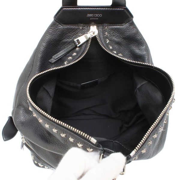 6 Jimmy Choo Backpack Studded Leather Black