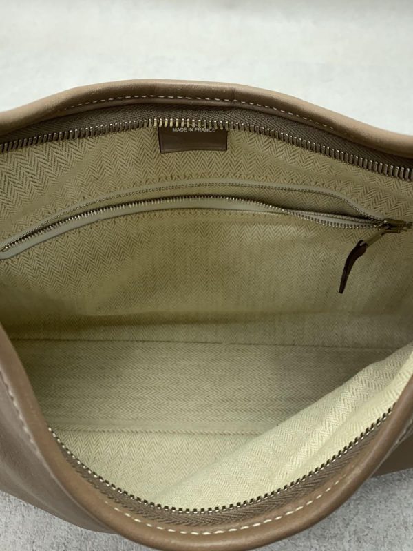 6 Hermes Shoulder Bag Leather Beige