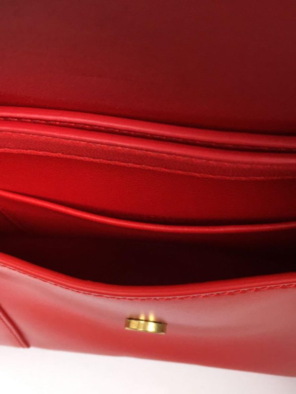 6 Balenciaga Shoulder Bag Leather Red