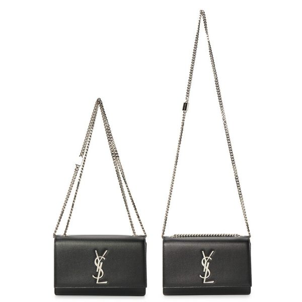 6 Saint Laurent Small Chain Shoulder Bag Cross Bag Black