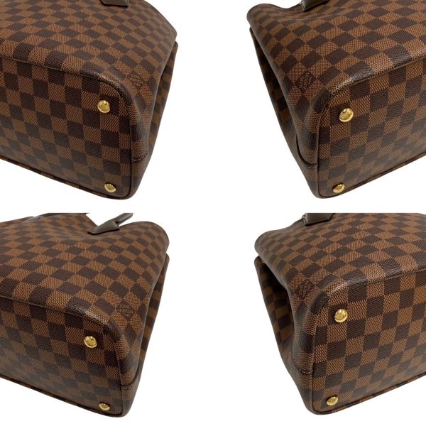 6 Louis Vuitton Kensington Damier Leather Tote Bag Shoulder Bag Brown