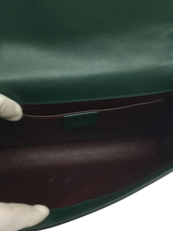 6 Gucci Shoulder Bag Leather Green