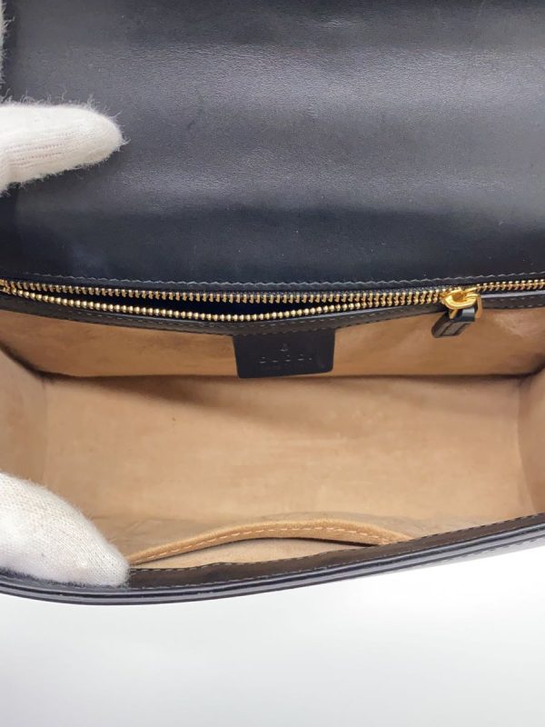 6 Gucci Silvie Shoulder Bag Leather Black