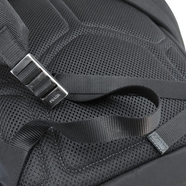 6 Prada Rucksack Backpack Re Nylon Leather Black