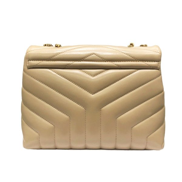 6 Saint Laurent Small Chain Shoulder Leather Beige