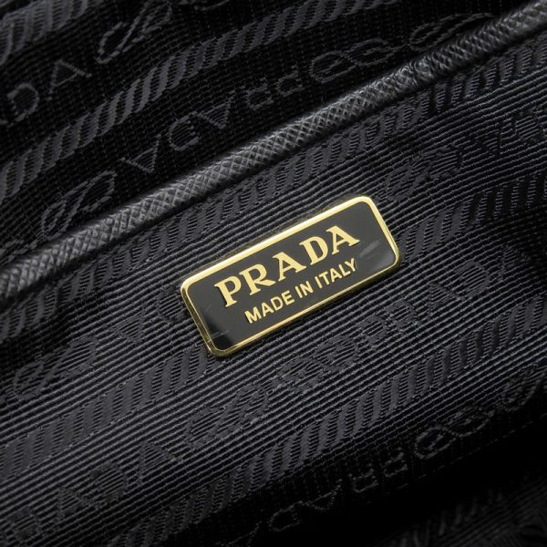 6 Prada Shoulder Bag Pochette Mini Bag Leather Black