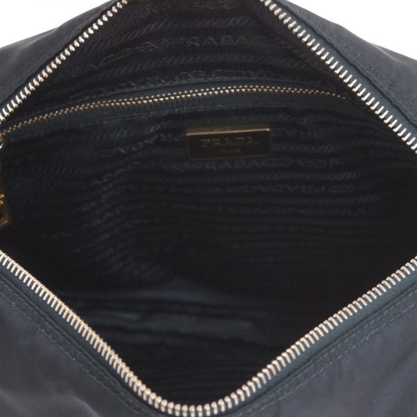 6 Prada Shoulder Bag Nylon Leather Black